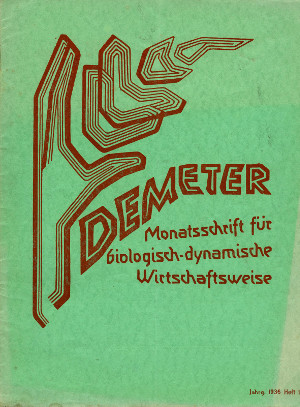 Demeter. Monatsschrift für biologisch dynamische Wirtschaftsweise, Heft 1, Jg. 1935 © Reinhard Schade Rehbrücke