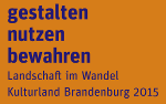 Logo: Kulturland Brandenburg 2015: gestalten-nutzen-bewahren. Landschaft im Wandel